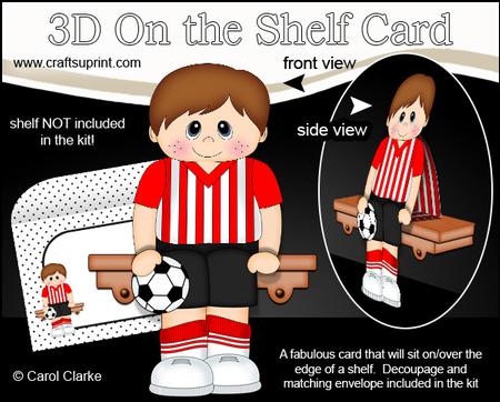 3D on the Shelf Card Kit - Little Footballer Colin