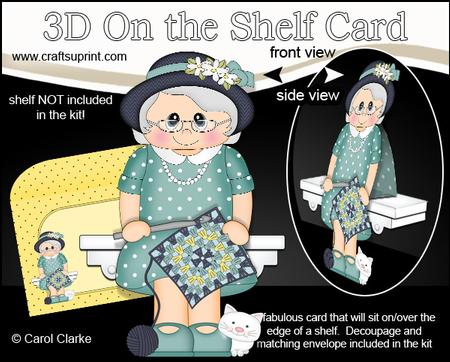 3D on the Shelf Card Kit - Gossip Galz - Crochet Cristy