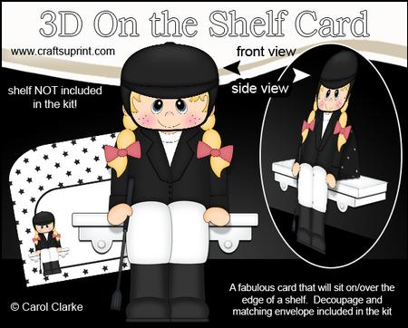 3D on the Shelf Card Kit - Little Pony or Horse Rider Leah