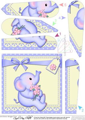 Lil Elephant Fan Pyramage Topper