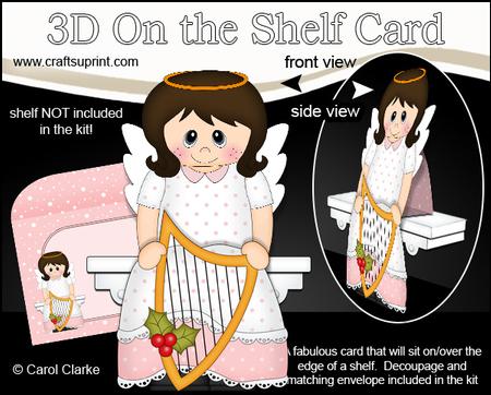 3D on the Shelf Card Kit - Little Christmas Nativity Angel