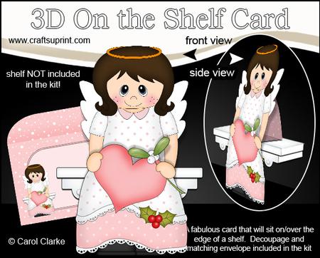 3D on the Shelf Card Kit - Little Christmas Nativity Angel