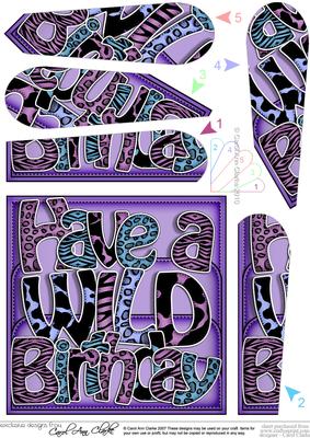 Happy Birthday Animal Prints Fan Pyramage Topper