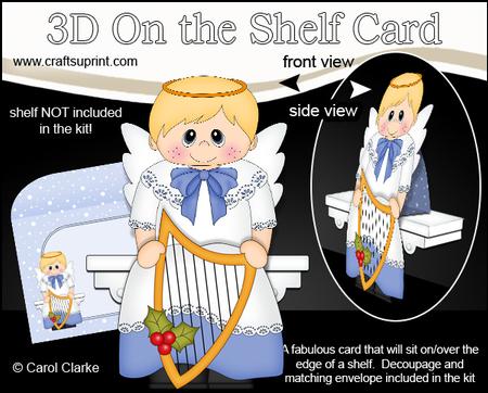 3D on the Shelf Card Kit - Christmas Nativity Boy Angel