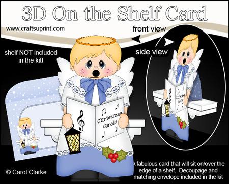 3D on the Shelf Card Kit - Christmas Nativity Boy Angel