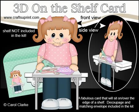 3D on the Shelf Card Kit - Little Crafter Ella