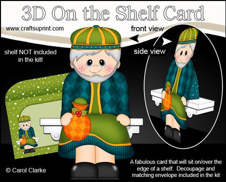 3D on the Shelf Card Kit - Little Christmas Nativity King