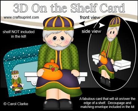 3D on the Shelf Card Kit - Little Christmas Nativity King