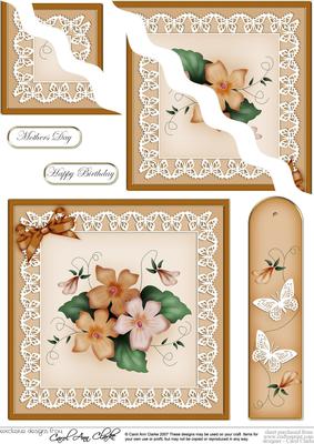 Pretty Viola Quick Card Wavy Corner Side Stacker Topper