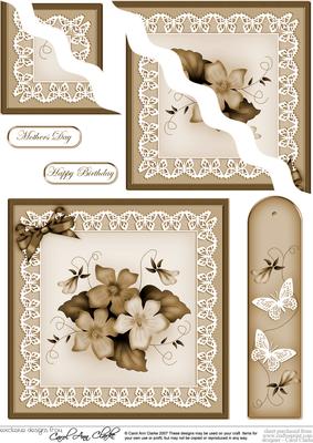 Pretty Viola Quick Card Wavy Corner Side Stacker Topper