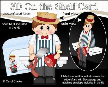 3D on the Shelf Card Kit - Little Butcher Chuck