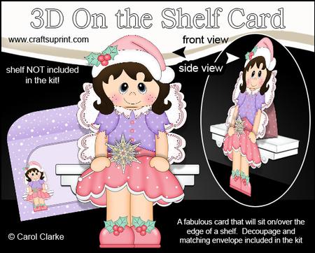 3D on the Shelf Card Kit - Little Christmas Fairy