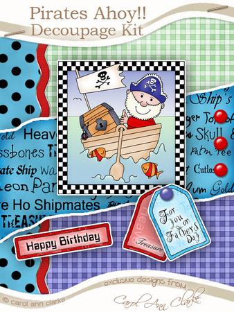 Pirates Ahoy!! Kit with 3D Decoupage