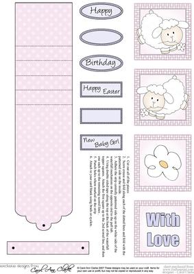 Little Baby Lamb Waterfall Topper Sheet