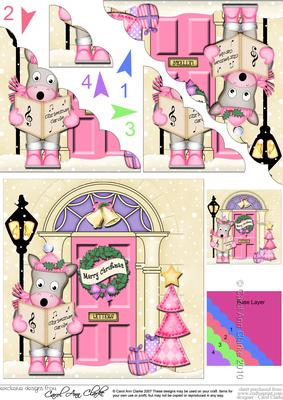 Christmas Gigi Horse Scallop Corner Stacker Topper