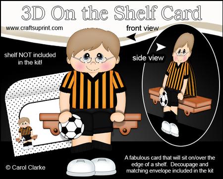 3D on the Shelf Card Kit - Middle Aged Footballer Clint