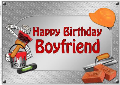 A4 Birthday Boyfriend Handyman Tools Card Topper