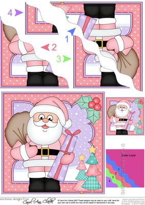 Christmas Santa Sack & Present Wavy Corner Side Stacker