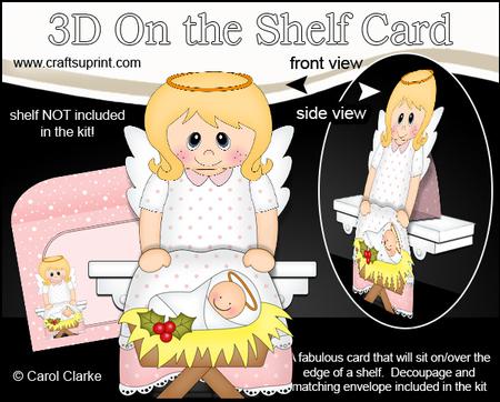3D on the Shelf Card Kit - Little Christmas Nativity Angel