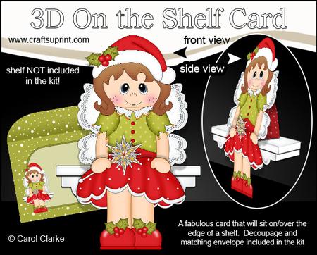 3D on the Shelf Card Kit - Little Christmas Fairy
