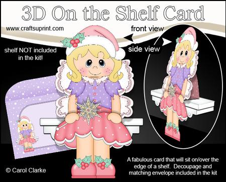 3D on the Shelf Card Kit - Little Christmas Fairy
