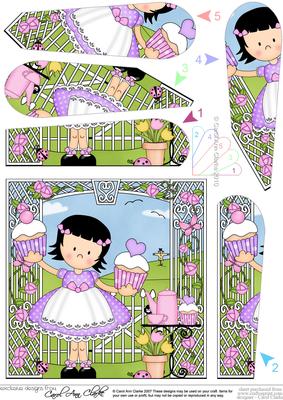 Girlz Suzi's Cupcakes Fan Pyramage Topper