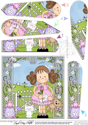 Girlz Zoe's Letter & Rose Fan Pyramage Topper