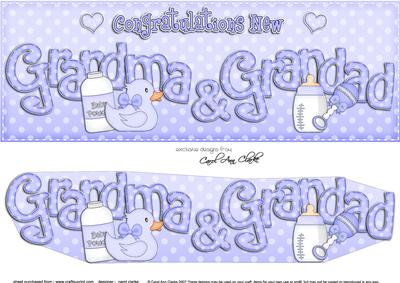 Large Dl Congratulations New Grandma & Grandad