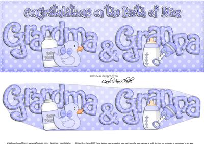 Large Dl Congratulations Max's Grandma & Grandpa