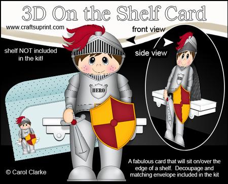 3D on the Shelf Card Kit - Little Knight Sir Aleyne