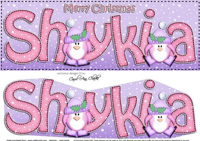 Large Dl Christmas Shykia Penguins 3D Decoupage