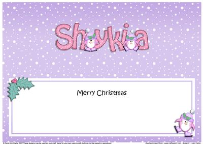 Large Dl Christmas Shykia Penguins Insert