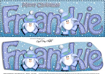 Large Dl Christmas Frankie Penguins 3D Decoupage