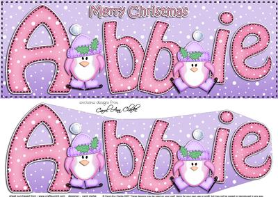 Large Dl Christmas Abbie Penguins 3D Decoupage