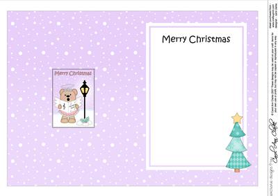 Christmas Livvy Bear Lamp Post 5x7 Matching Insert