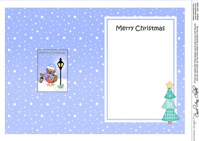 Christmas Little Robin Lamp Post 5x7 Matching Insert