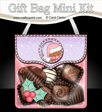 3D Xmas Bobbin Robin Gift Bag Mini Kit