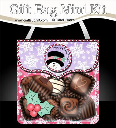 3D Xmas Snowman Rio Gift Bag Mini Kit