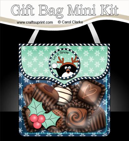 3D Xmas Pip Penguin Gift Bag Mini Kit