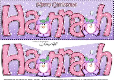 Large Dl Christmas Hannah Penguins 3D Decoupage