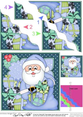 Christmas Santa's Sack Wavy Corner Side Stacker