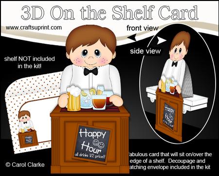 3D on the Shelf Card Kit - Little Barman Reg