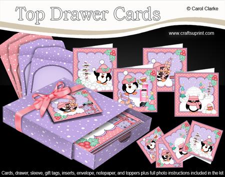 3D Christmas Pip Penguin Top Drawer Cards Bumper Kit