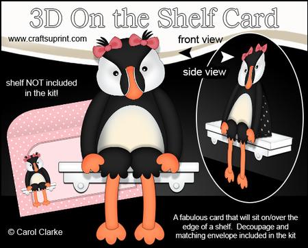 3D on the Shelf Card Kit - Little Puffin Minnow