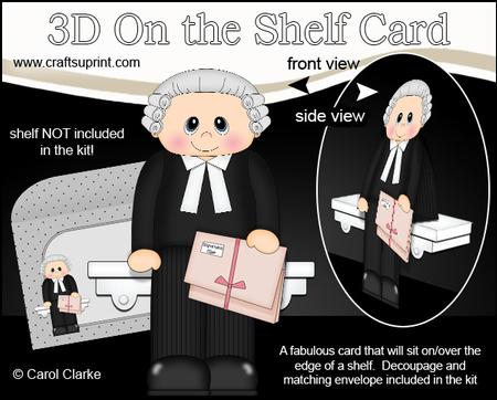 3D on the Shelf Card Kit - Little Barrister Michael