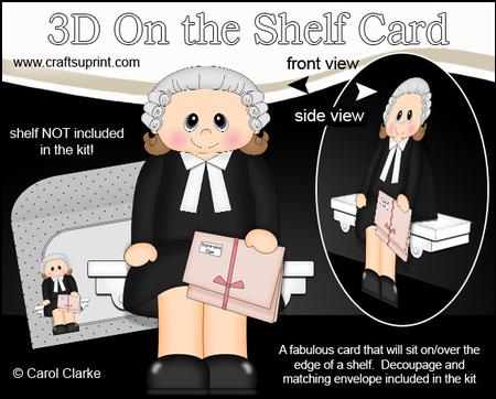 3D on the Shelf Card Kit - Little Barrister Theresa