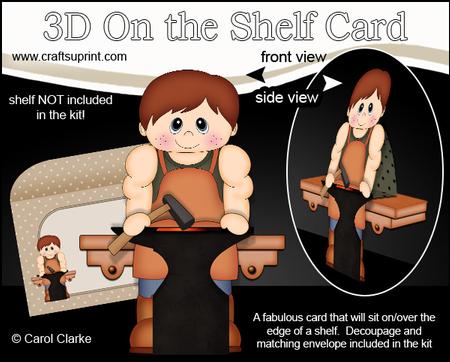3D on the Shelf Card Kit - Little Blacksmith Smithy
