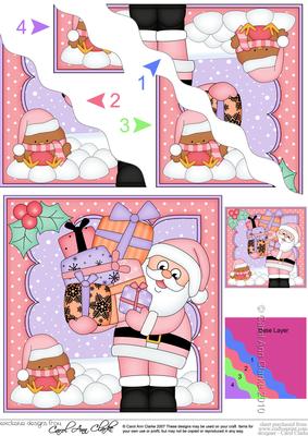 Christmas Santa's Presents Wavy Corner Side Stacker