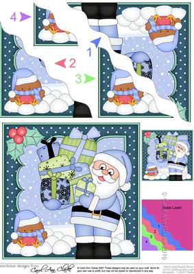 Christmas Santa's Presents Wavy Corner Side Stacker