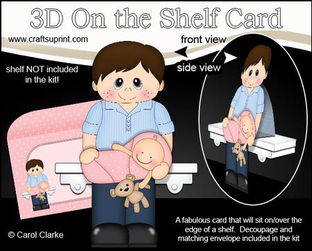 3D on the Shelf Card Kit - Ben New Daddy of Baby Girl